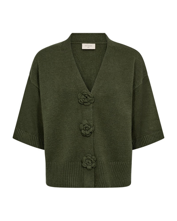 Freequent FQAlpi Green Knit Cardigan 207058
